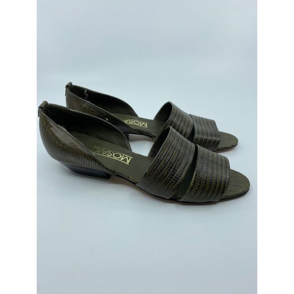Vintage Ladies Mosaic Slip On Sandals Size 7 - Picture 1 of 6